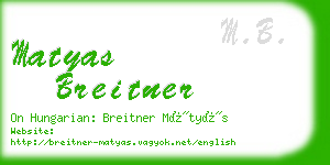 matyas breitner business card